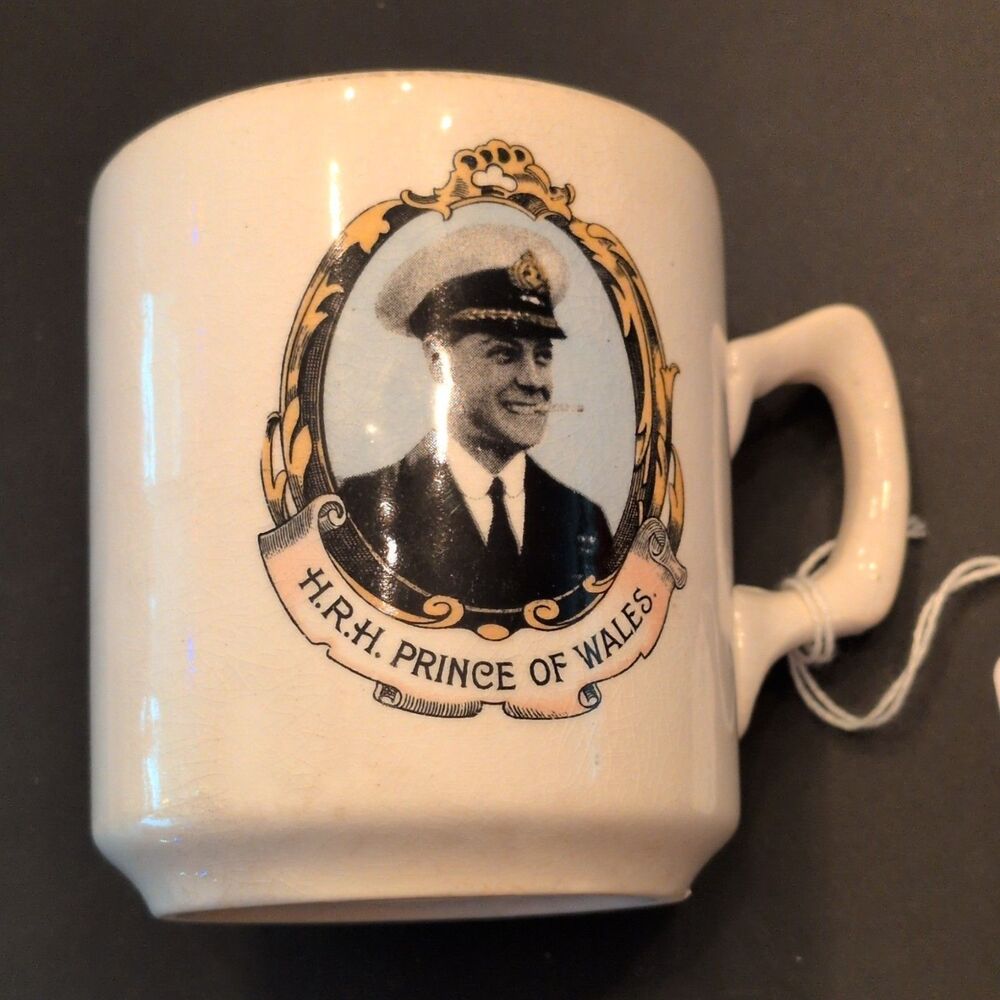 H.R.H. Prince of Wales Commemorative Ceramic Mug 1933 Royalty Theme collectible